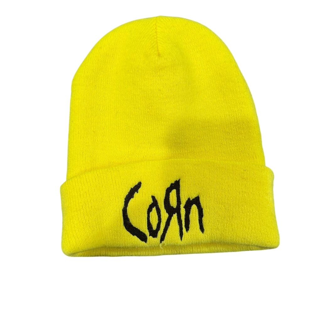 Meth Syndicate Korn Parody Neon Yellow Beanie Knit Cap Streetwear One Size RARE